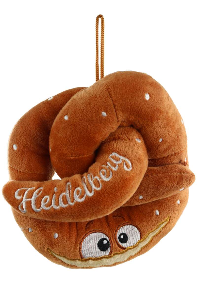 Plüsch Brezel 18cm mit Gesicht "Heidelberg"