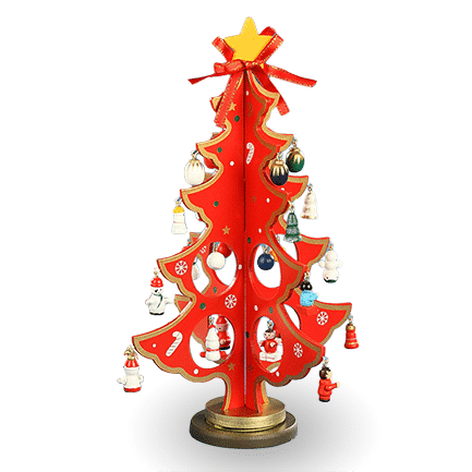 Deko-Weihnachtsbaum, rot oder grün, 30 cm
