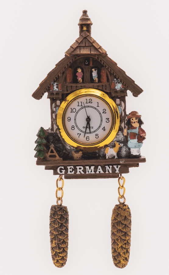 Magnet cuckoo clock (with real clock) in different motifs