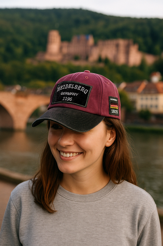 Basecap Heidelberg Heritage – Bordeaux/Schwarz