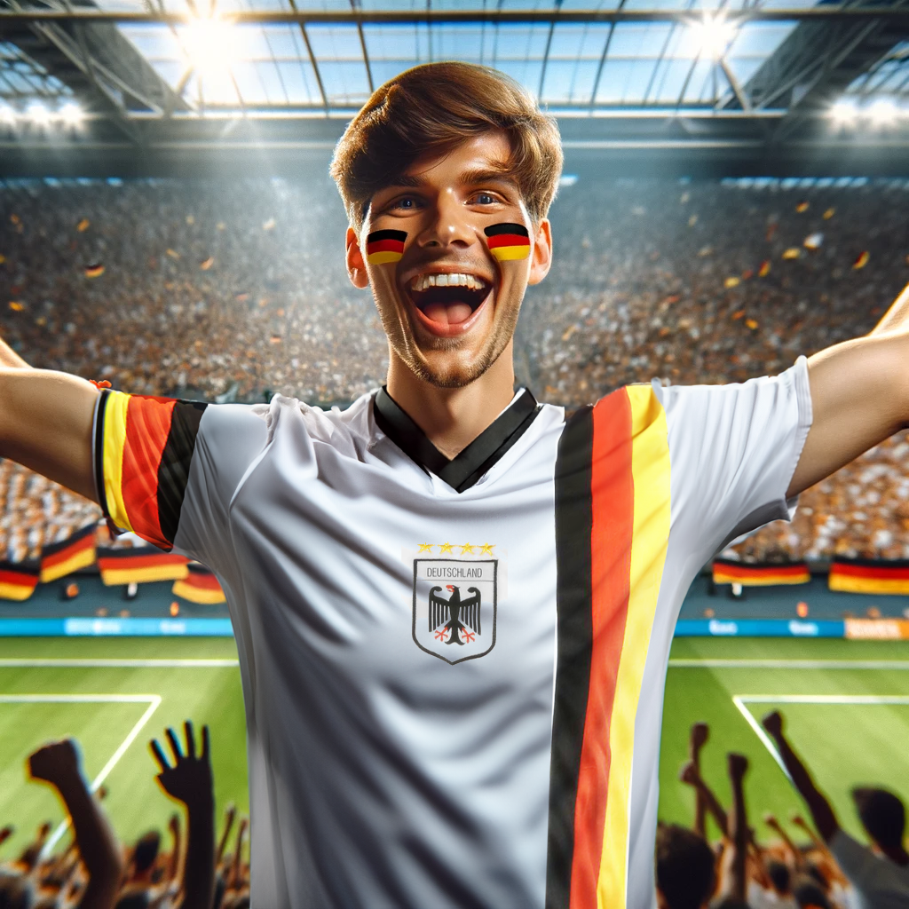Fußball-Trikot Deutschland in Aktion