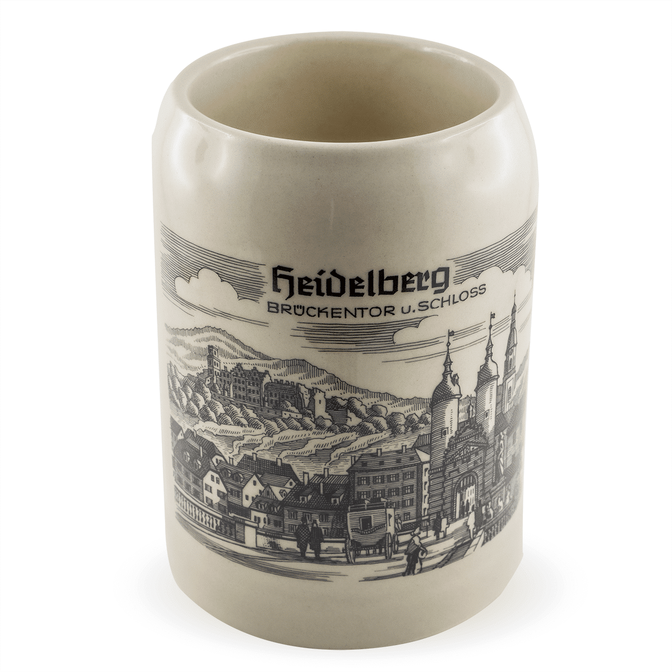Bierkrug aus Ton 0,5 L mit versch. Motiven