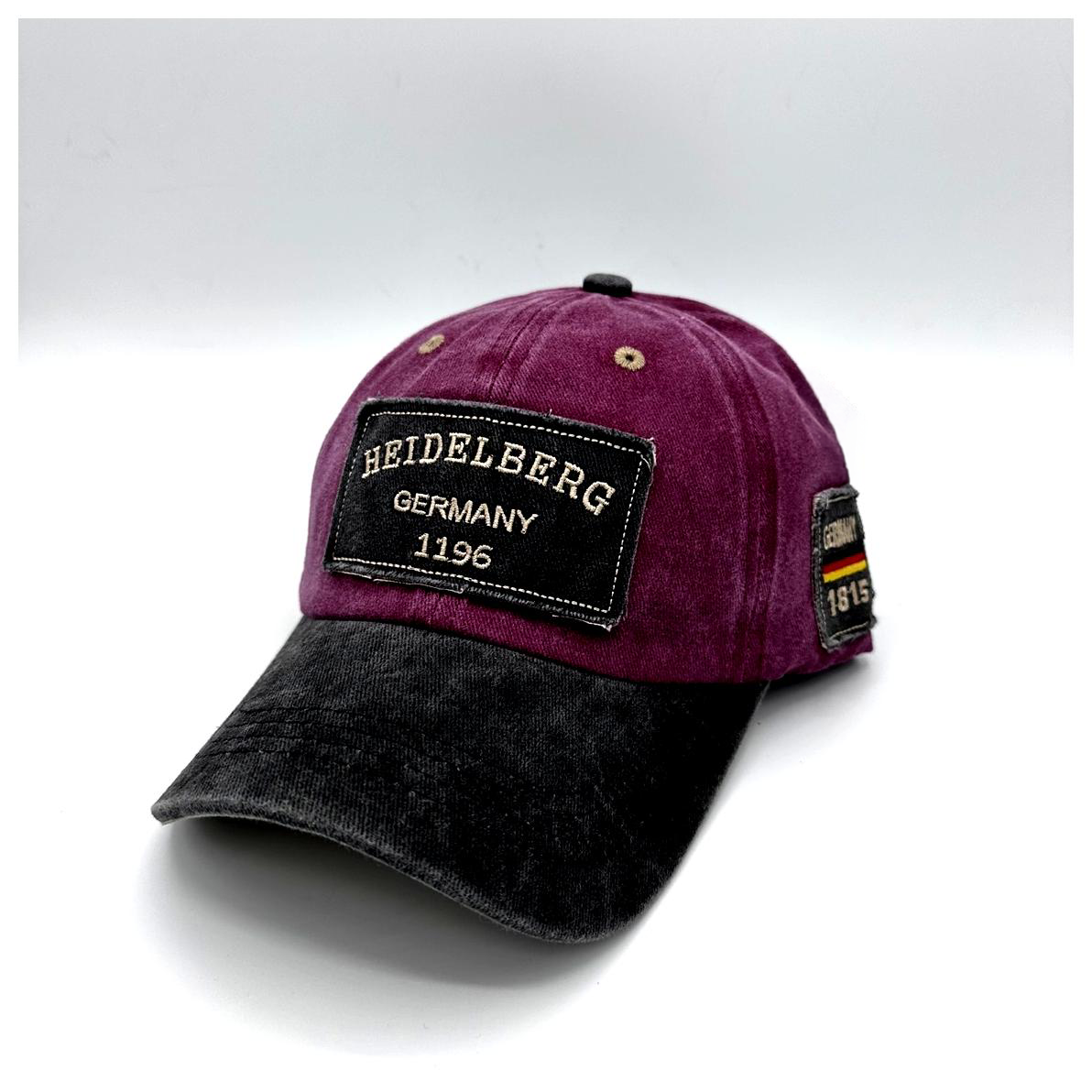 Basecap Heidelberg Heritage – Bordeaux/Schwarz