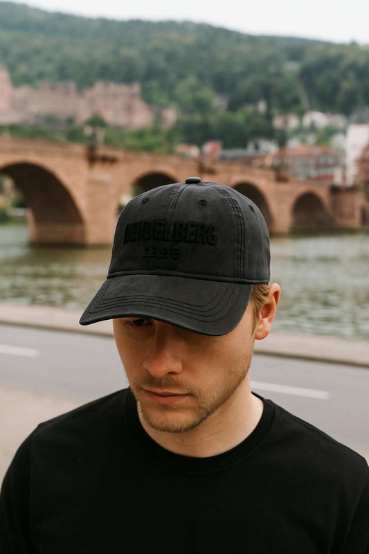 Basecap Heidelberg Stitch – Black/Black