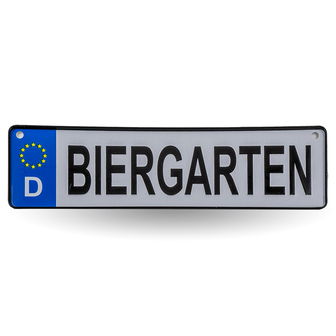 Autokennzeichen "Biergarten"