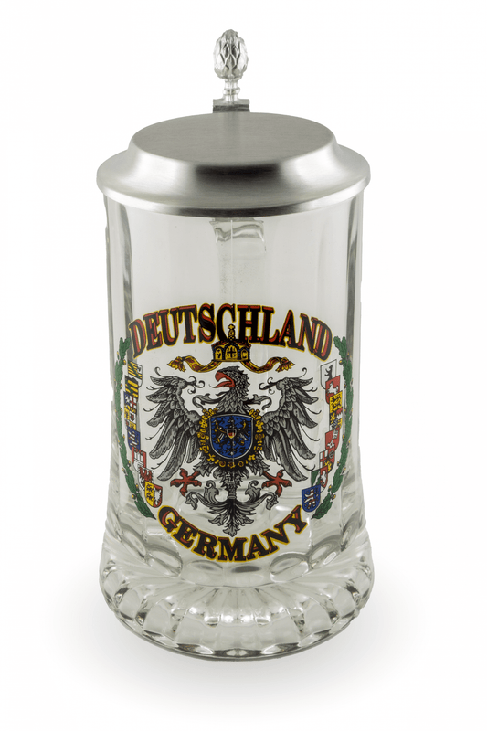 Bierglas mit Deckel mit Deutschland-Adler - mitte