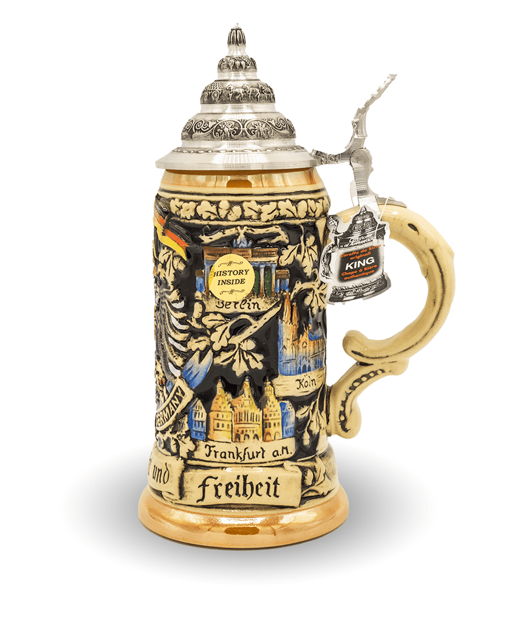 Bierkrug Einigkeit, Recht & Freiheit | gelb/bunt | KING