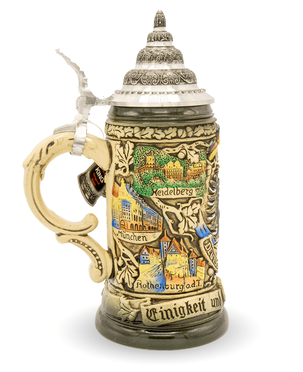 Bierkrug Einigkeit, Recht & Freiheit | rustikal/bunt | KING