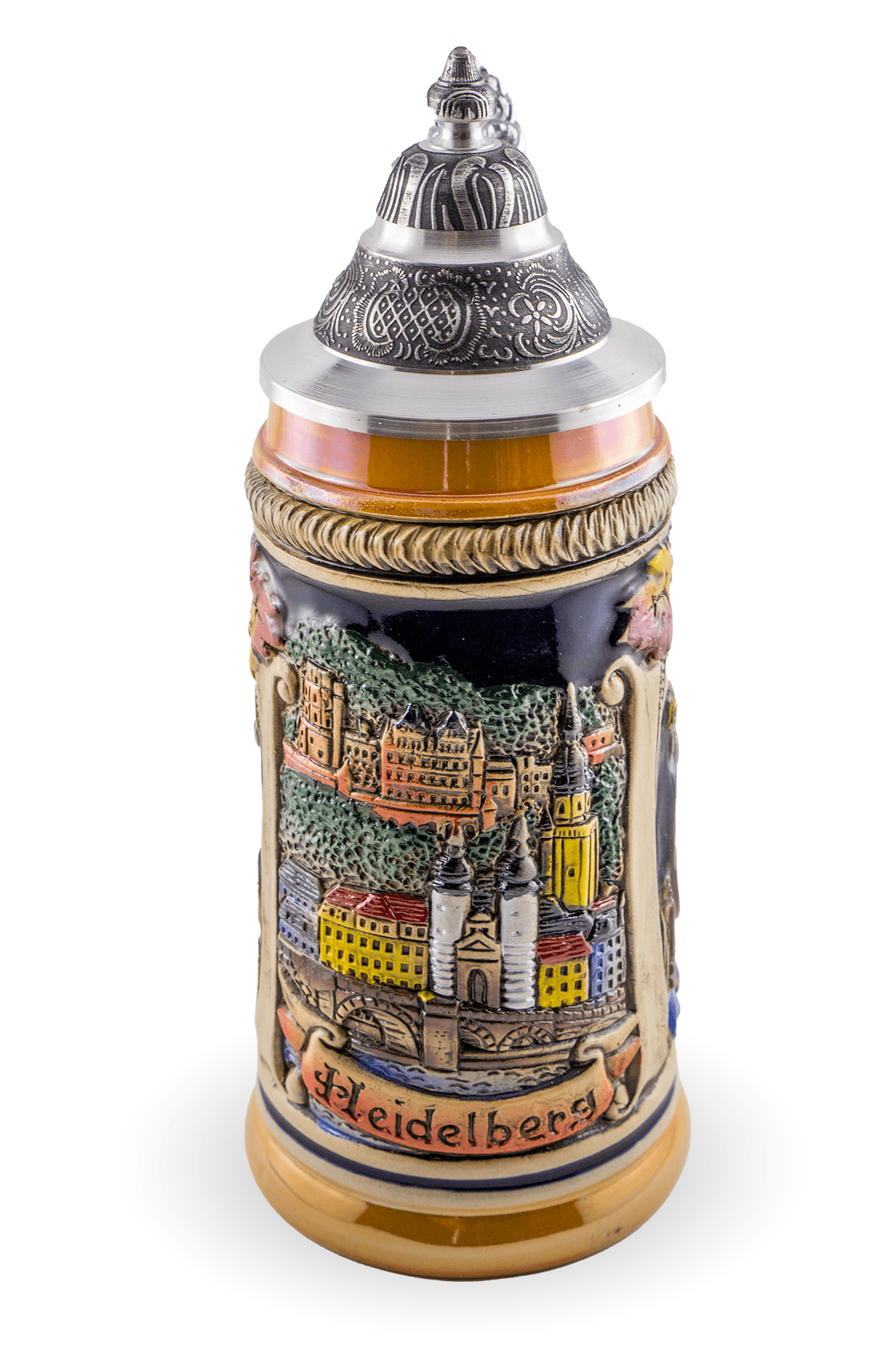 Bierkrug Heidelberg Panorama | gelb/bunt | mitte