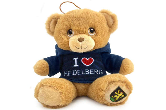 Teddy 20cm "I love Heidelberg" blauer Nicki-Hoodie Heidelberg Wappen