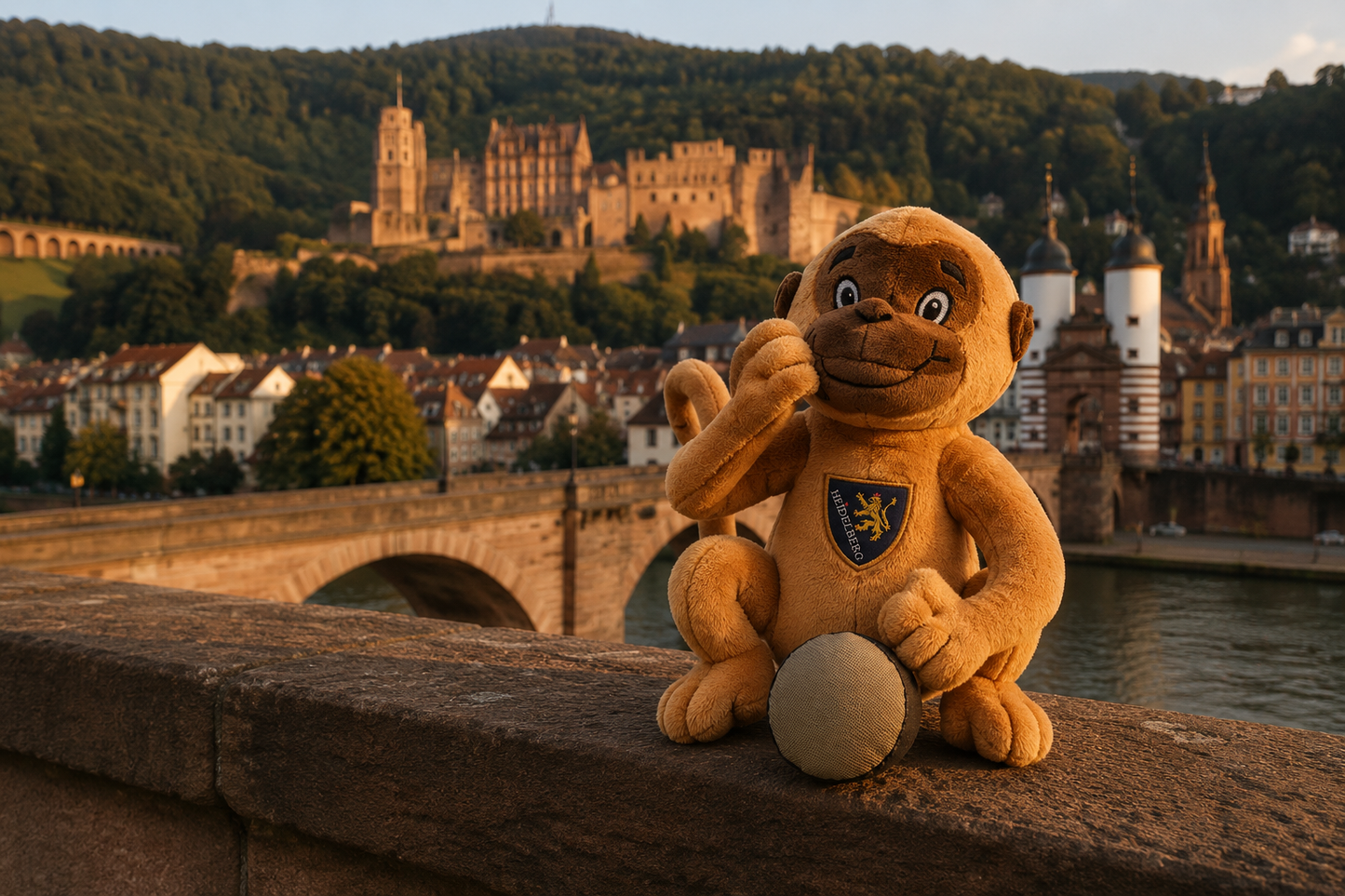 Heidelberger Brückenaffe - das Original von der alten Brücke