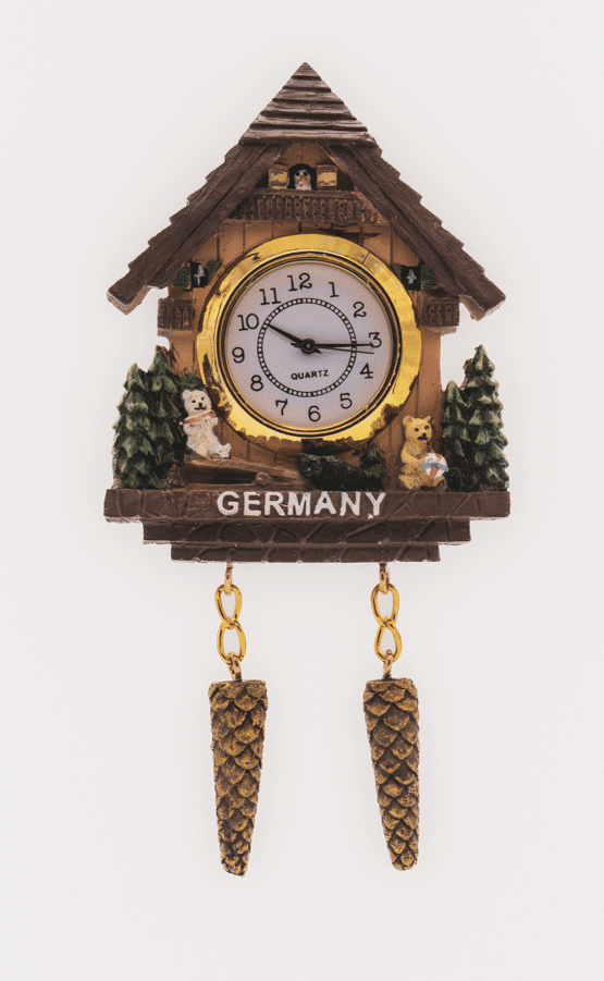 cuckoo clock (with real clock) in different motifs Mitbringsel aus Heidelberg