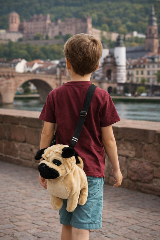 Umhängetasche für Kinder Mops "Bobby"