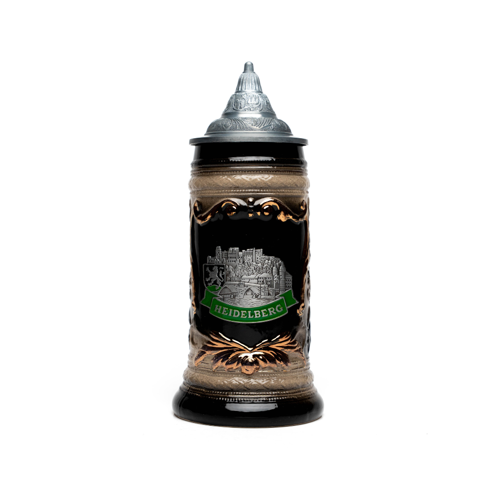 Bierkrug mittel Heidelberg mit Deckel – Heidelberg Souvenir